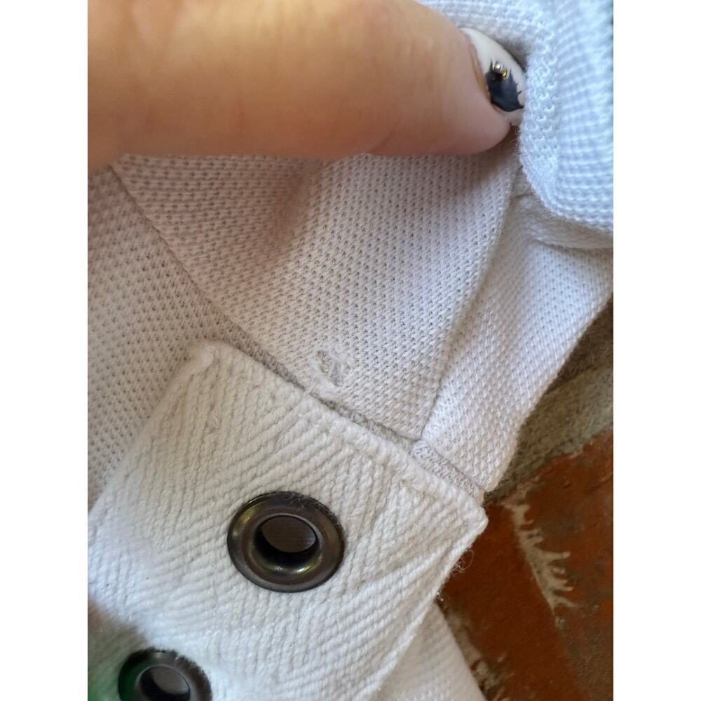 Polo Ralph Lauren Big Pony Diagonal Stripe Polo Shirt White Green Navy XL - Picture 5 of 6